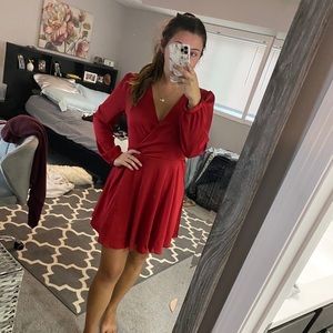 Express red dress